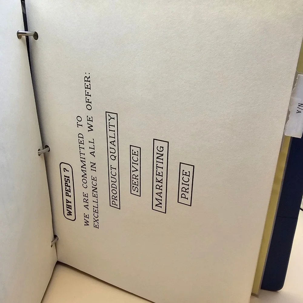 BEAMAN PEPSI Fountain Beverage‎ Sales Manual Binder Original 1988 Vintage